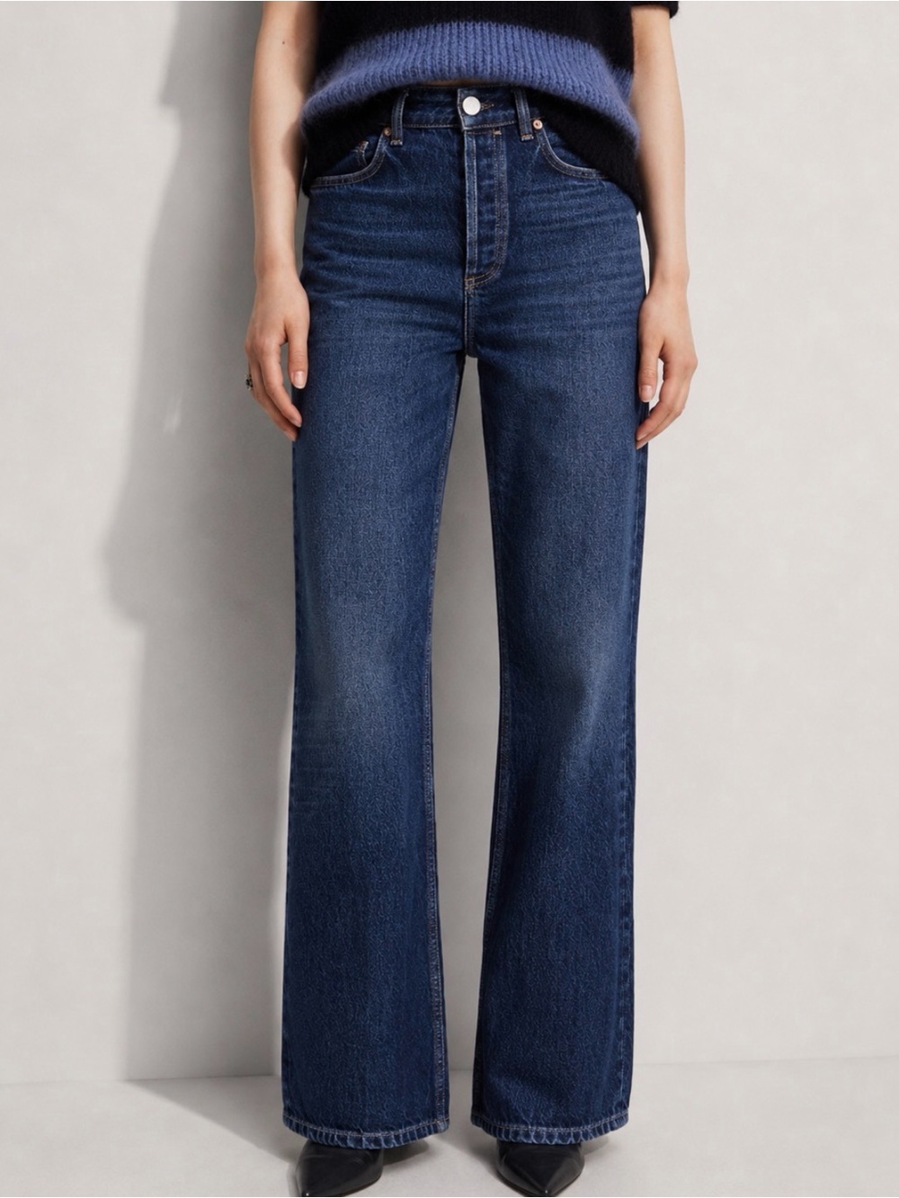 ALL SAINTS Mathilde Relaxed Bootcut Dark Wash Jeans Size 26